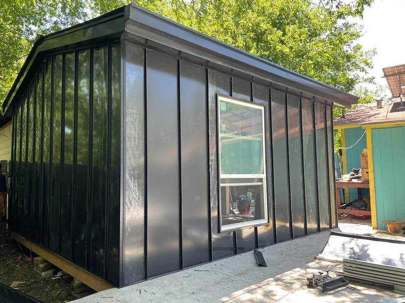 Black standing seam metal wall panels for Roof Inspection in Cypress Gardens